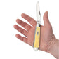 Case CS Trapper Smooth Yellow Synthetic Pocket Knife in Hand