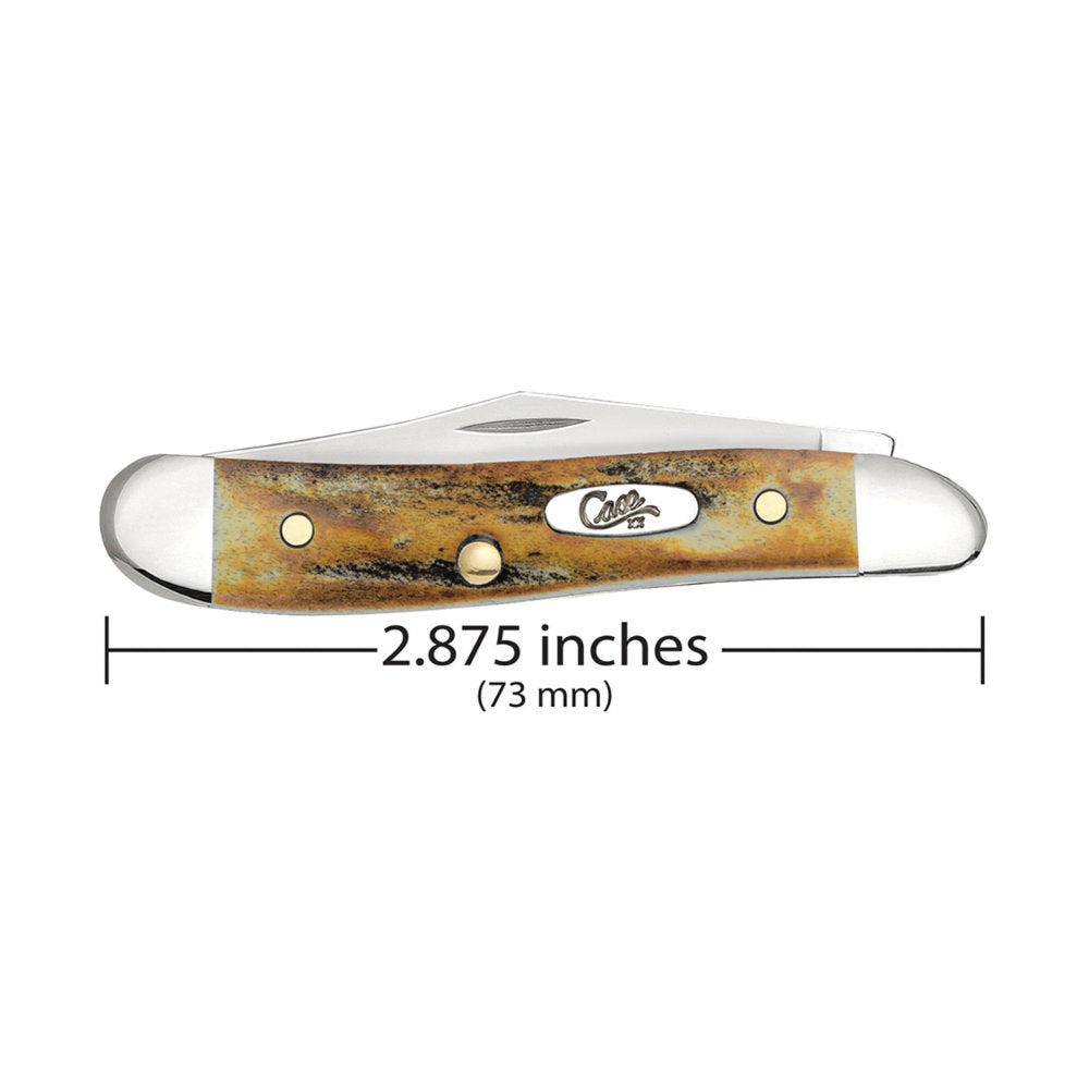 Case Peanut Genuine Stag Pocket Knife Length Closed