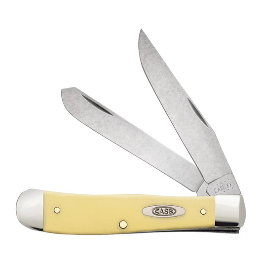 Case CS Trapper Smooth Yellow Synthetic Pocket Knife at Swiss Knife Shop