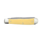 Case CS Trapper Smooth Yellow Synthetic Pocket Knife Back Side