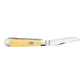 Case CS Trapper Smooth Yellow Synthetic Pocket Knife with Open Clip Blade