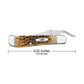Case RussLock Amber Bone Pocket Knife is 4.25 inches Closed