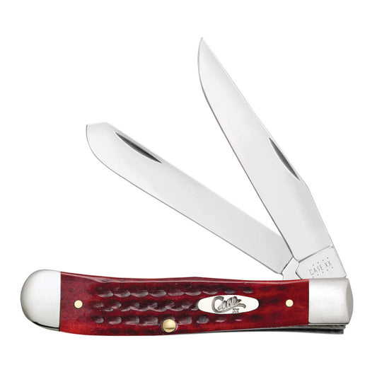 Case Trapper Pocket Worn Old Red Bone Pocket Knife at Swiss Knife Shop