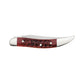 Case Small Texas Toothpick Pocket Worn Old Red Bone Pocket Knife Back View