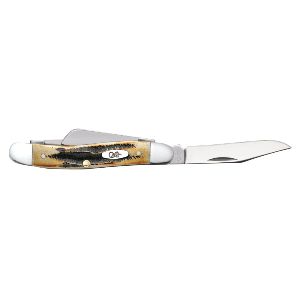 Case Medium Stockman 6.5 BoneStag Pocket Knife with Blade Open
