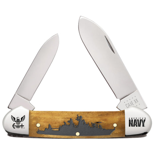 Case US Navy Canoe Antique Bone Pocket Knife at Swiss Knife Shop