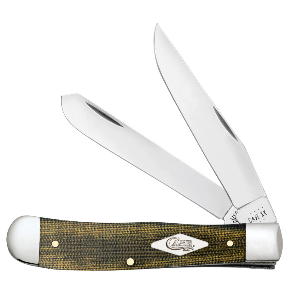 Case Trapper Green and Black Micarta Pocket Knife at Swiss Knife Shop