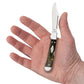 Case Mini Copperlock Black and Green Micarta Lockblade Pocket Knife in Hand