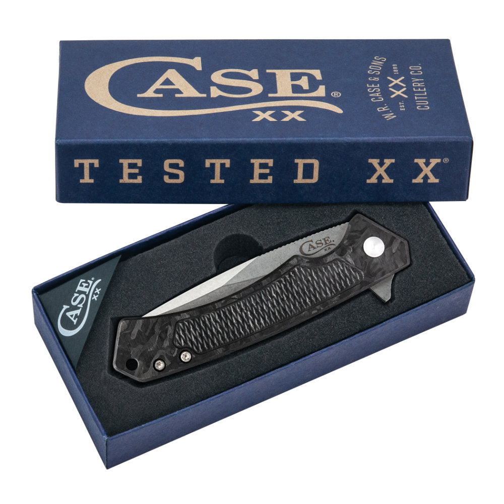 Case Marilla Marbled Carbon Fiber and Anodized Aluminum Pocket Knife Boxed