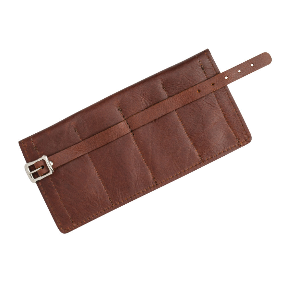 Case Gentleman's Leather Knife Roll with Buckle Closure