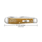 Case Trapper Smooth Antique Bone Pocket Knife is 4.13-inches Closed