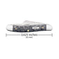 Case CS Medium Stockman Pocket Worn Grey Bone Pocket Knife is 3.63-inches Closed
