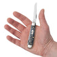 Case CS Mini Trapper Pocket Worn Grey Bone Pocket Knife in Hand