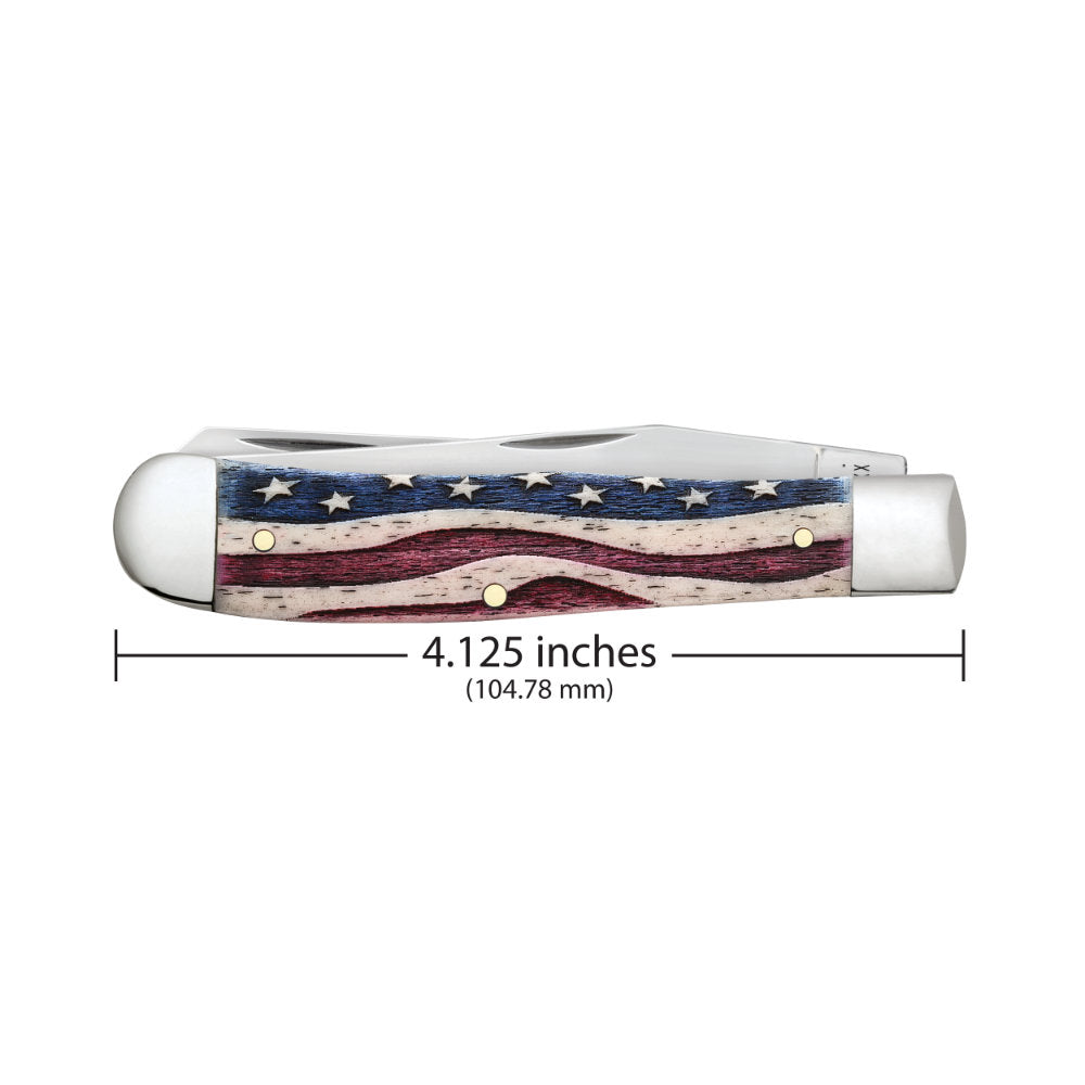 Case Trapper Star Spangled Pocket Knife with a US Flag Pattern