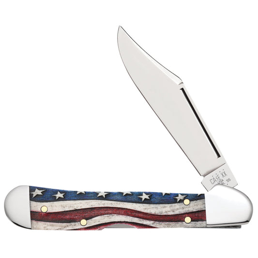 Case Mini Copperlock Star Spangled Lockblade Pocket Knife at Swiss Knife Shop