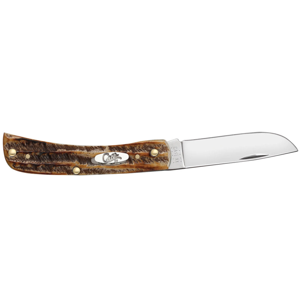 Case Sod Buster Jr 6.5 BoneStag Pocket Knife with Blade Open