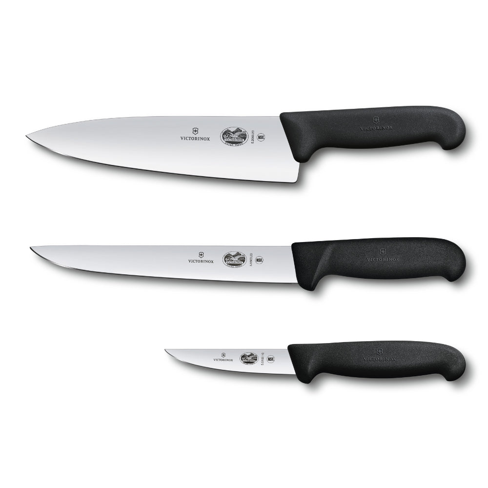 Victorinox Fibrox Pro 3-Piece Chef's Knife Set at Swiss Knife Shop