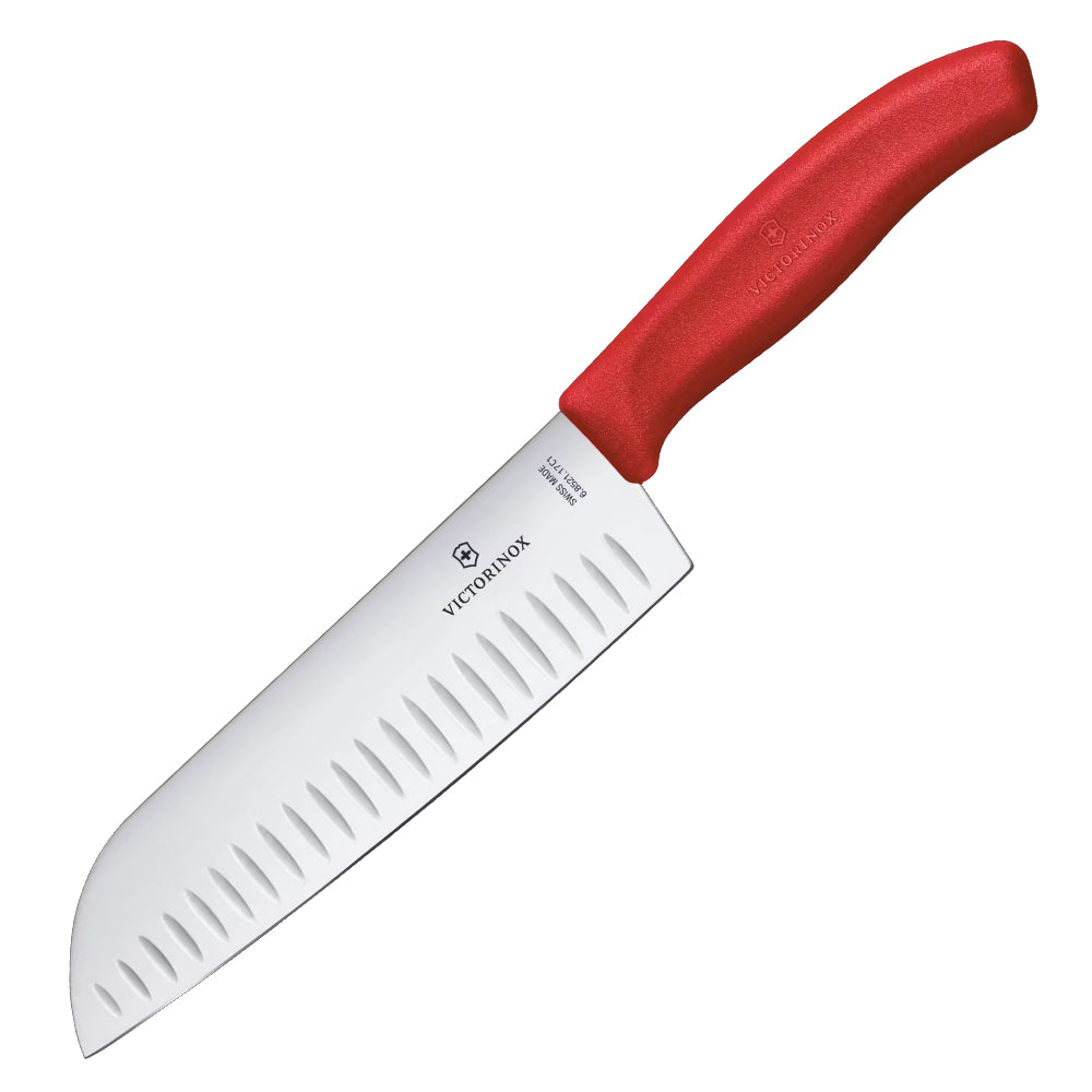 Swiss Classic 7" Santoku Knife by Victorinox Red at Swiss Knife Shop
