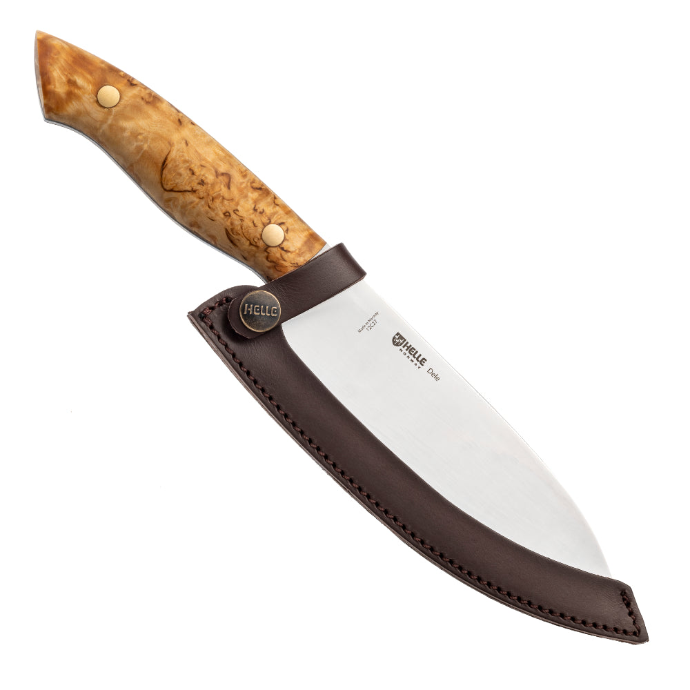 Helle Dele Chef's Knife with Leather Blade Cover
