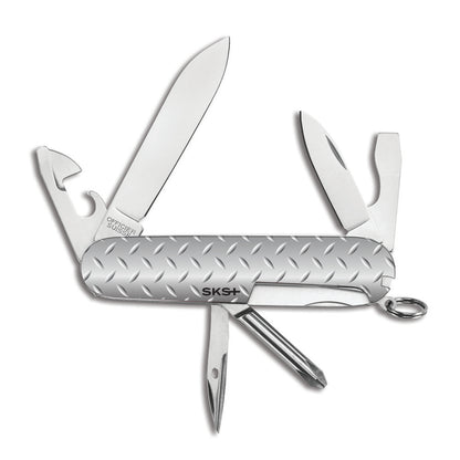 Victorinox Textured Diamond Plate Designer Swiss Army Knife Back View