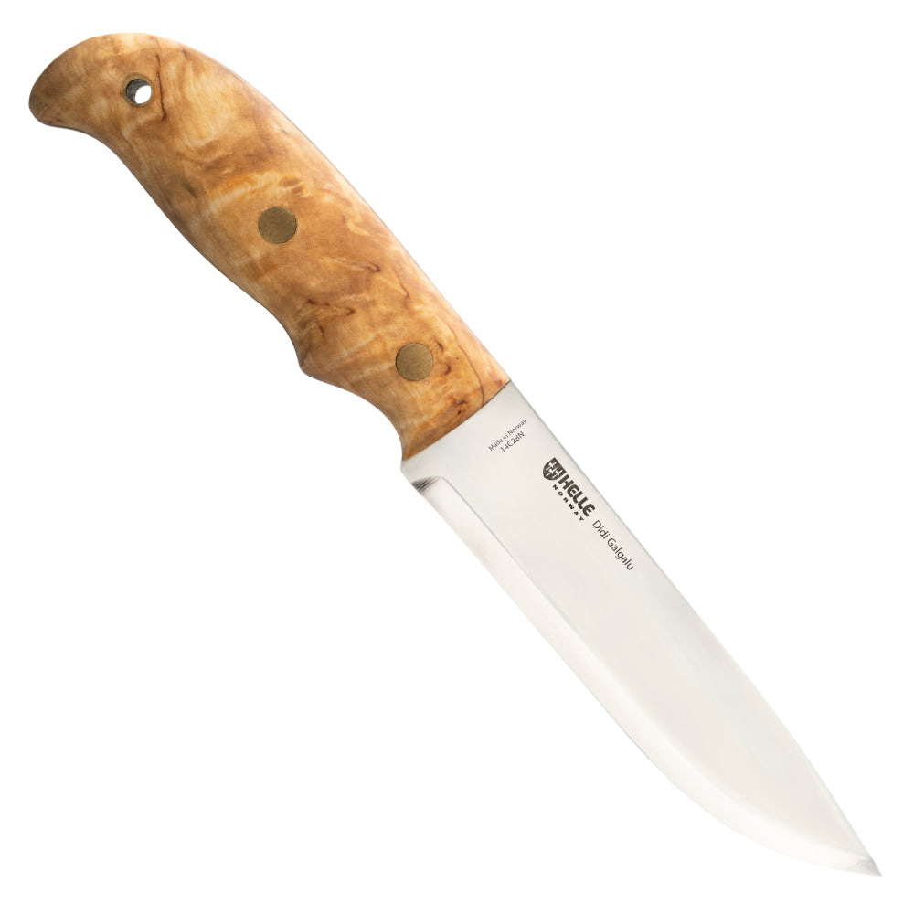 Helle Didi Galgalu Large Outdoor Knife with Leather Sheath at Swiss Knife Shop