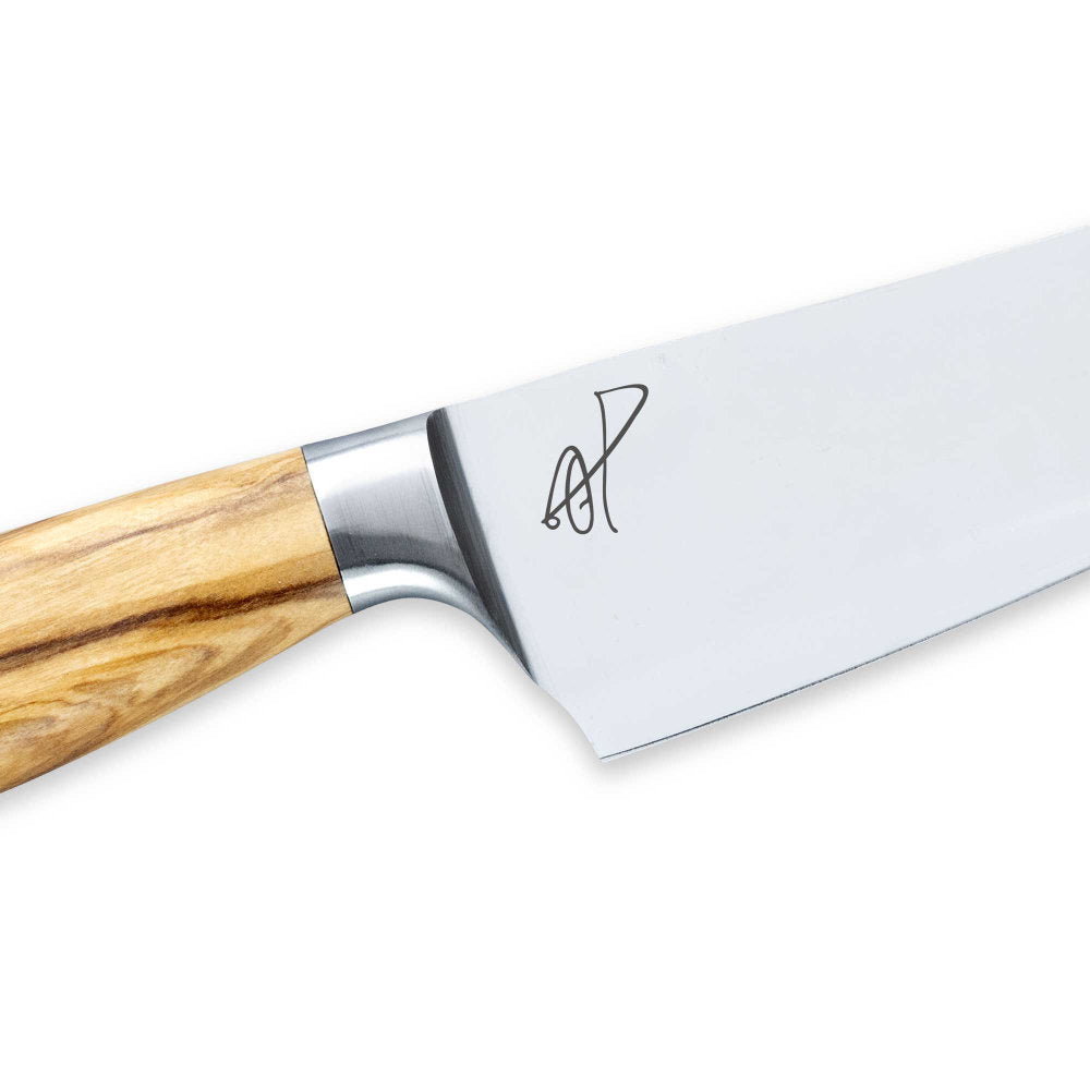 Messermeister Oliva Elite 6.5-inch O.T. Prep Knife Bolster Detail
