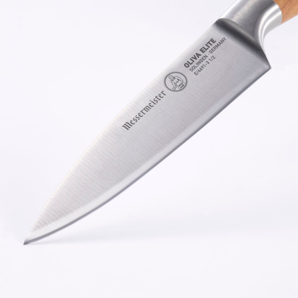 Messermeister Oliva Elite 3.5-inch Paring Knife Blade Detail