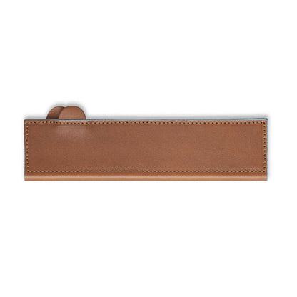Messermeister 8.5" Leather Magnetic Edge Guard Back View, Closed