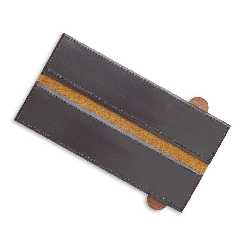 Messermeister 8.5" Leather Magnetic Edge Guard Open Inside View