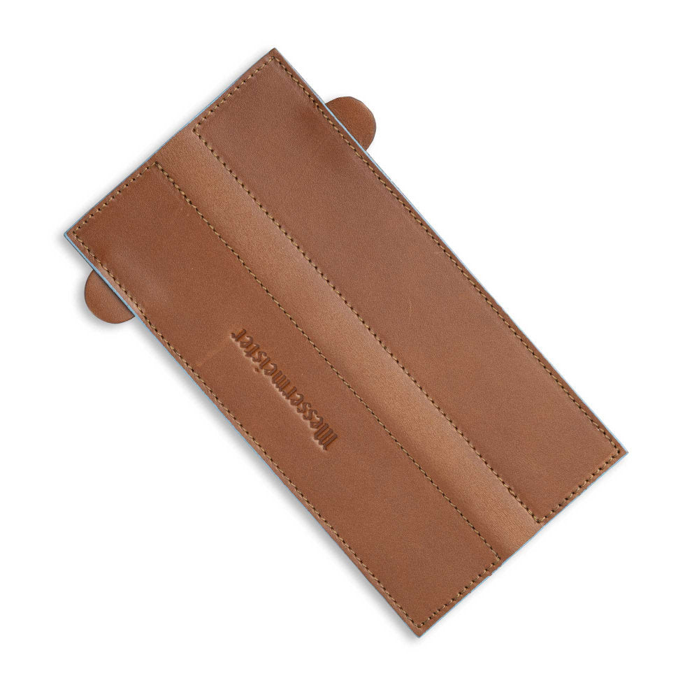 Messermeister 8.5" Leather Magnetic Edge Guard Open Outside View