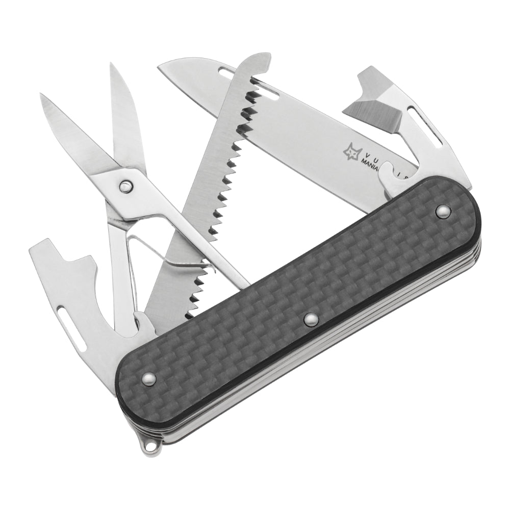 Fox Knives Vulpis SF5 Carbon Fiber Multi-function Pocket Knife at Swiss Knife Shop