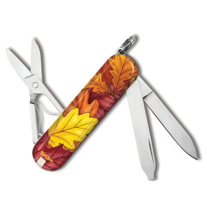 Victorinox Falling Leaves Classic SD Designer Swiss Army Knife Back View
