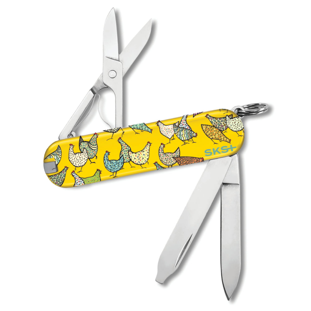 Victorinox Funky Chickens Classic SD Designer Swiss Army Knife Back View