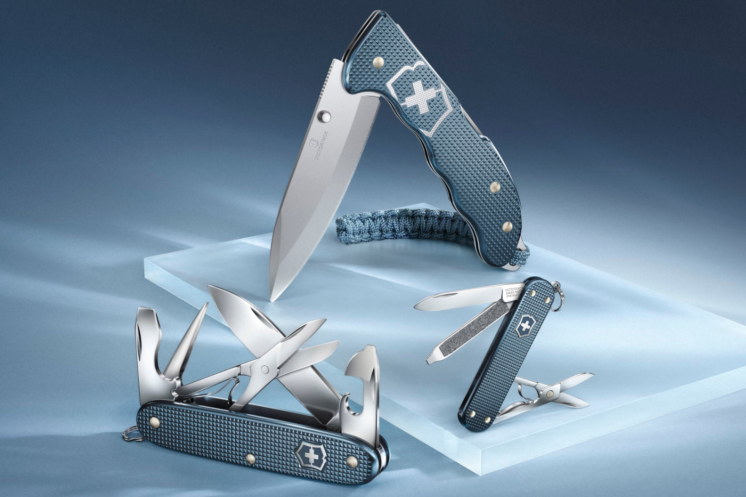 Victorinox Glacial Blue Alox Limited Edition Swiss Army Knives at Swiss Knife Shop