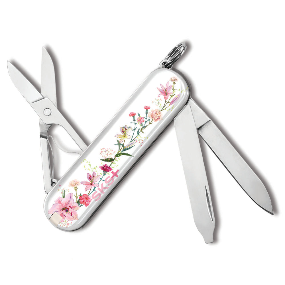 Victorinox Spring Blossoms Classic SD Designer Swiss Army Knife with Beautiful Spring Flowers in Bloom