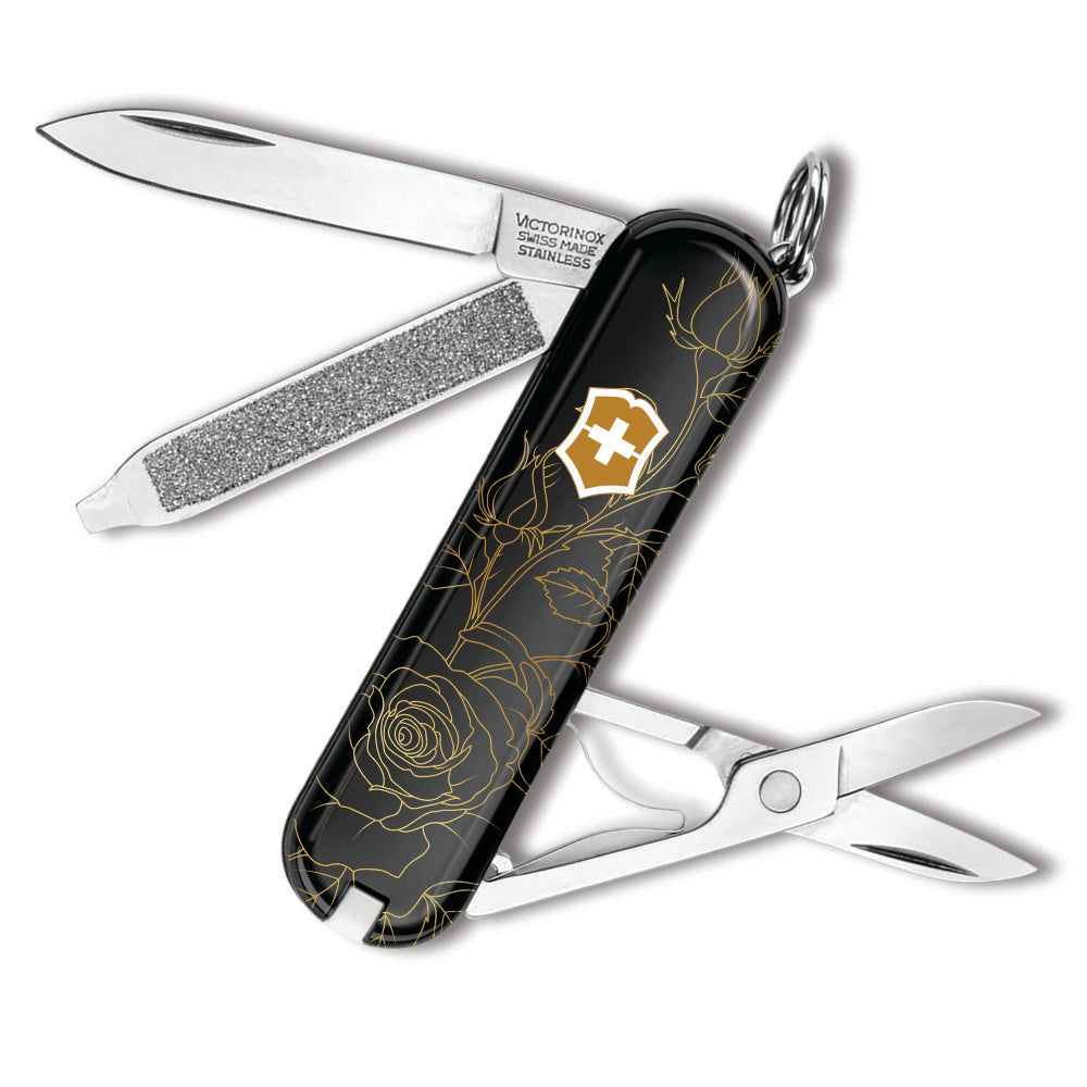 Victorinox Gilded Roses Classic SD Designer Swiss Army Knife at Swiss Knife Shop