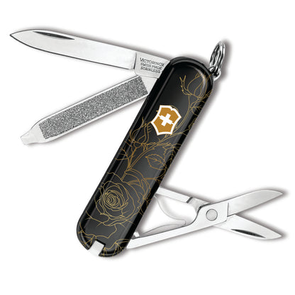 Victorinox Gilded Roses Classic SD Designer Swiss Army Knife at Swiss Knife Shop