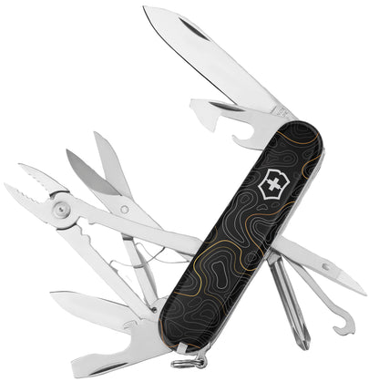 Victorinox Topographical Winter 2026-2027 Designer Deluxe Tinker Swiss Army Knife Front View