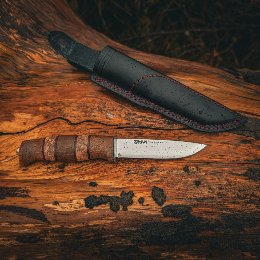 Helle Harding Rubin 2026 Limited Edition Outdoor Knife and Leather Sheath Outdoors