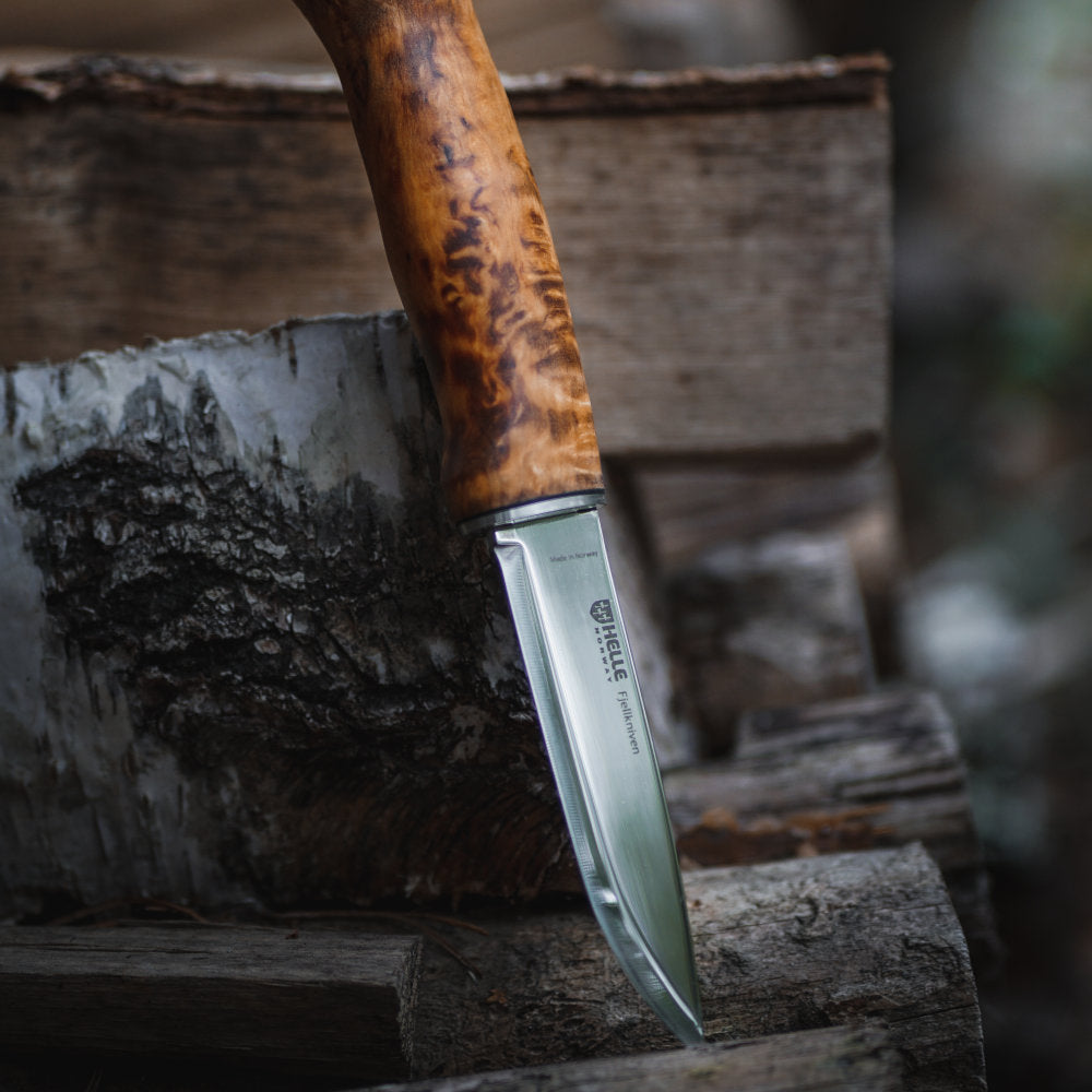 Helle Fjellkniven Knife with Leather Sheath at Swiss Knife Shop