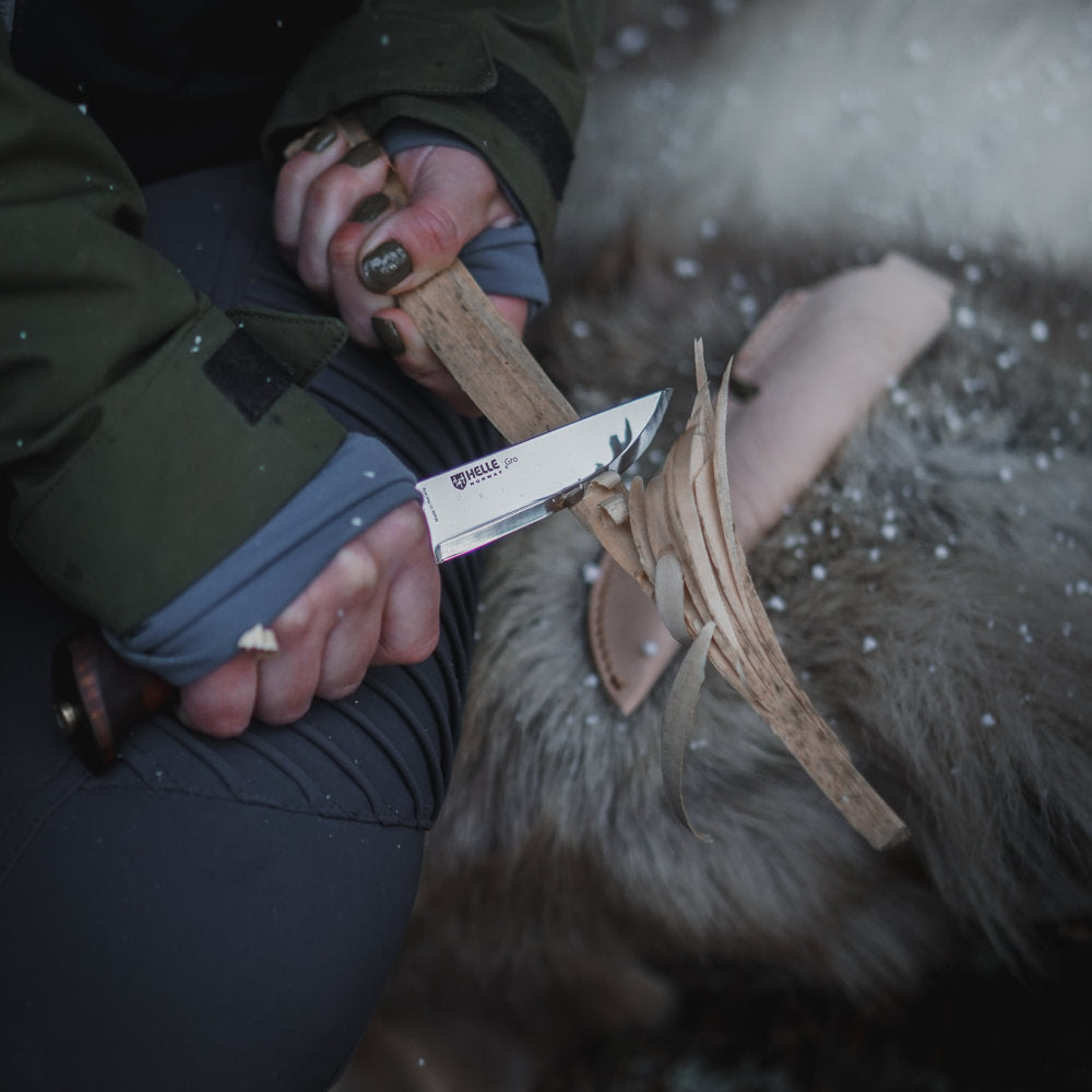 Helle Gro Outdoor Knife for Feather Sticks and Other Campsite Knife Work