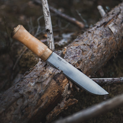 Helle Lappland Outdoor Knife Outdoors on a Tree