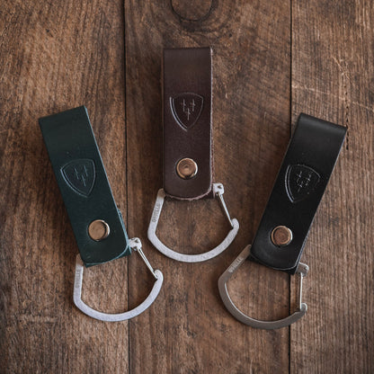 Helle Knife Leather Belt Clips in Green, Brown and Black