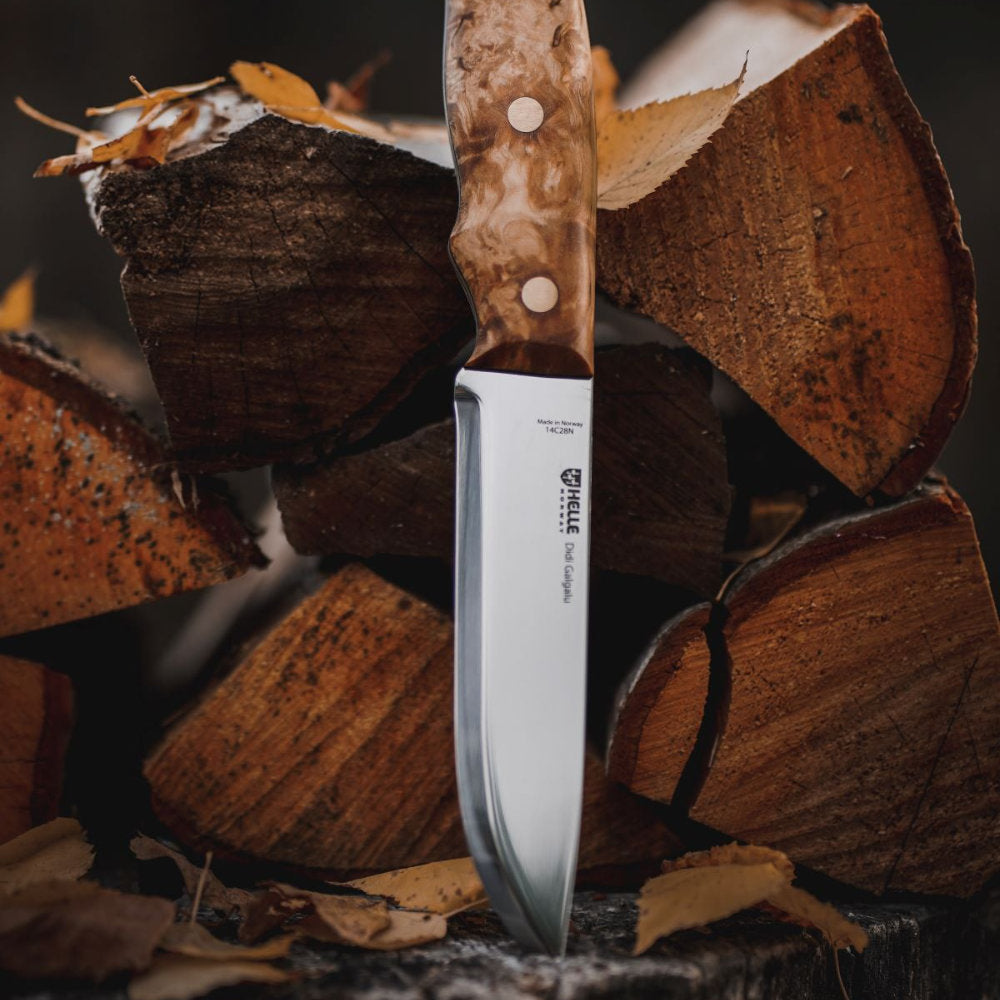 Helle Didi Galgalu Large Outdoor Knife Blade Closeup
