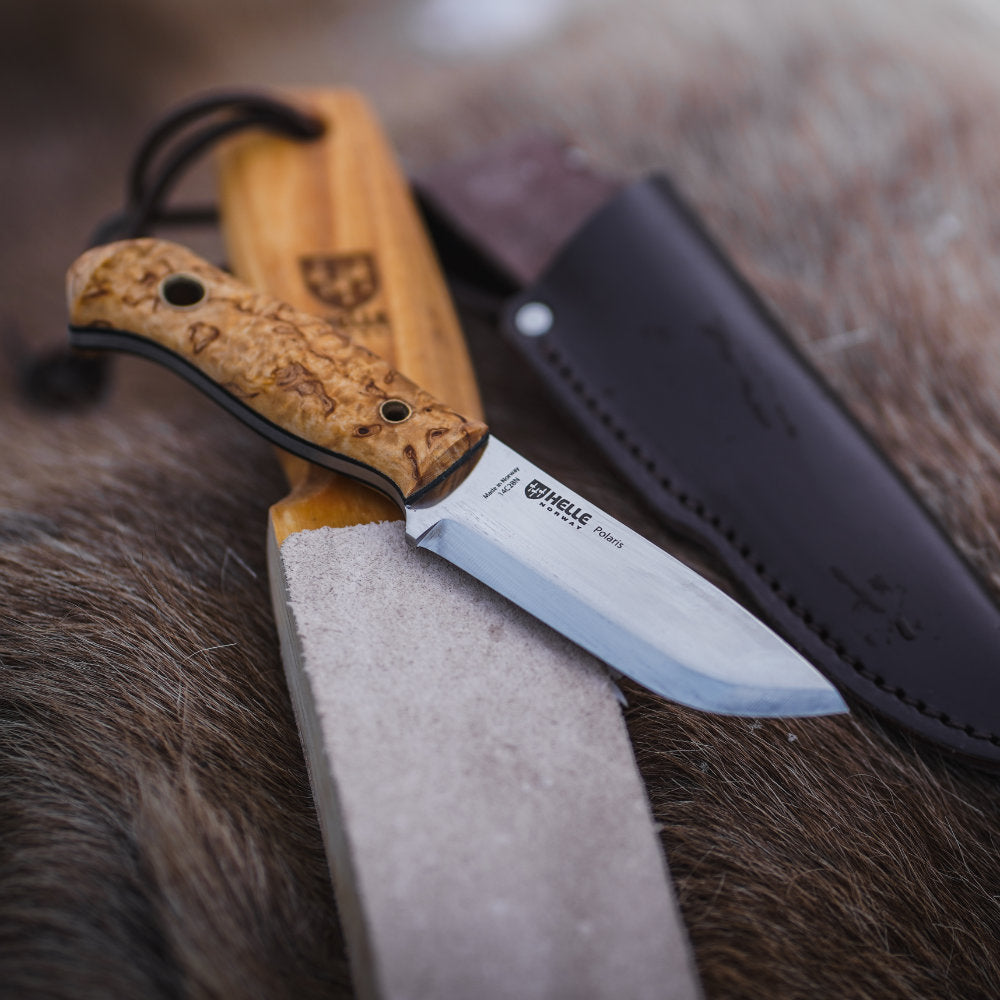 Helle Polaris Outdoor Knife with Leather Sheath at Swiss Knife Shop