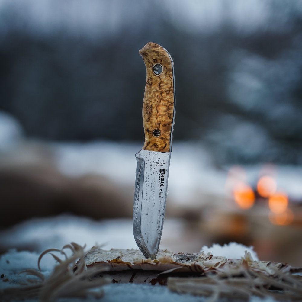 Helle Polaris Outdoor Knife with Leather Sheath at Swiss Knife Shop