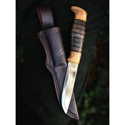 Helle Sigmund Outdoor Knife and Leather Sheath Outdoors