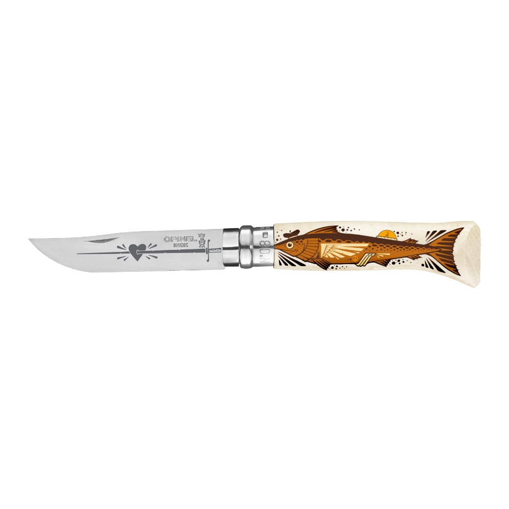 Opinel No.08 Swordfisherman Limited Edition Folding Knife by Jeremy Fish at Swiss Knife Shop