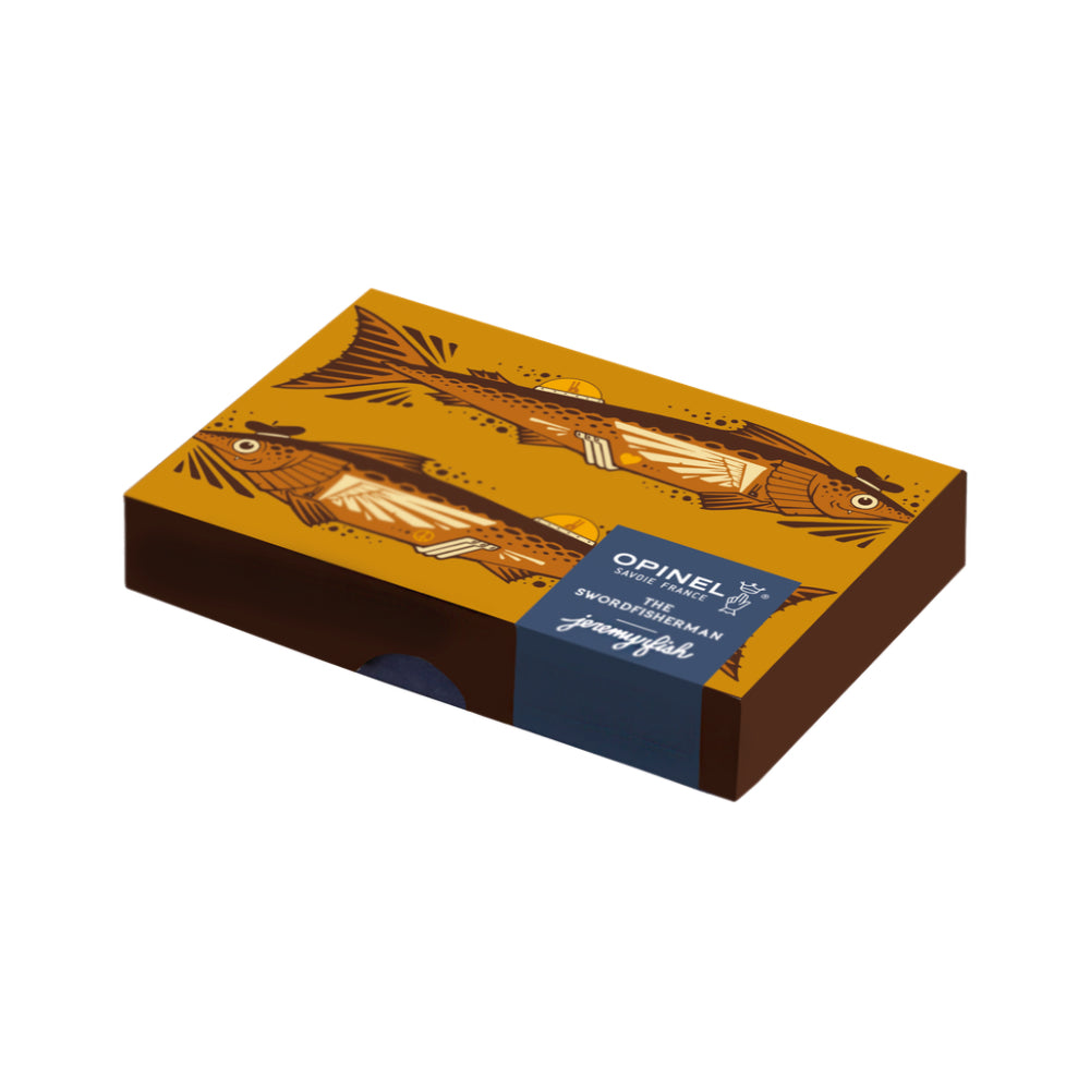 Opinel No.08 Swordfisherman Limited Edition Folding Knife by Jeremy Fish Gift Box