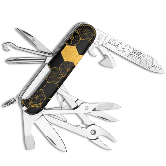 Victorinox Kaleidoscope Spring 2026 Designer Deluxe Tinker Swiss Army Knife with Blade Engraving